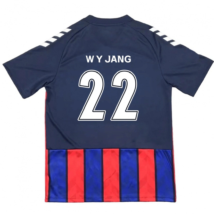Danxen Kinder Young-Woo Jang #22 Königsblau Rot Heimtrikot Trikot 2025/26 T-Shirt