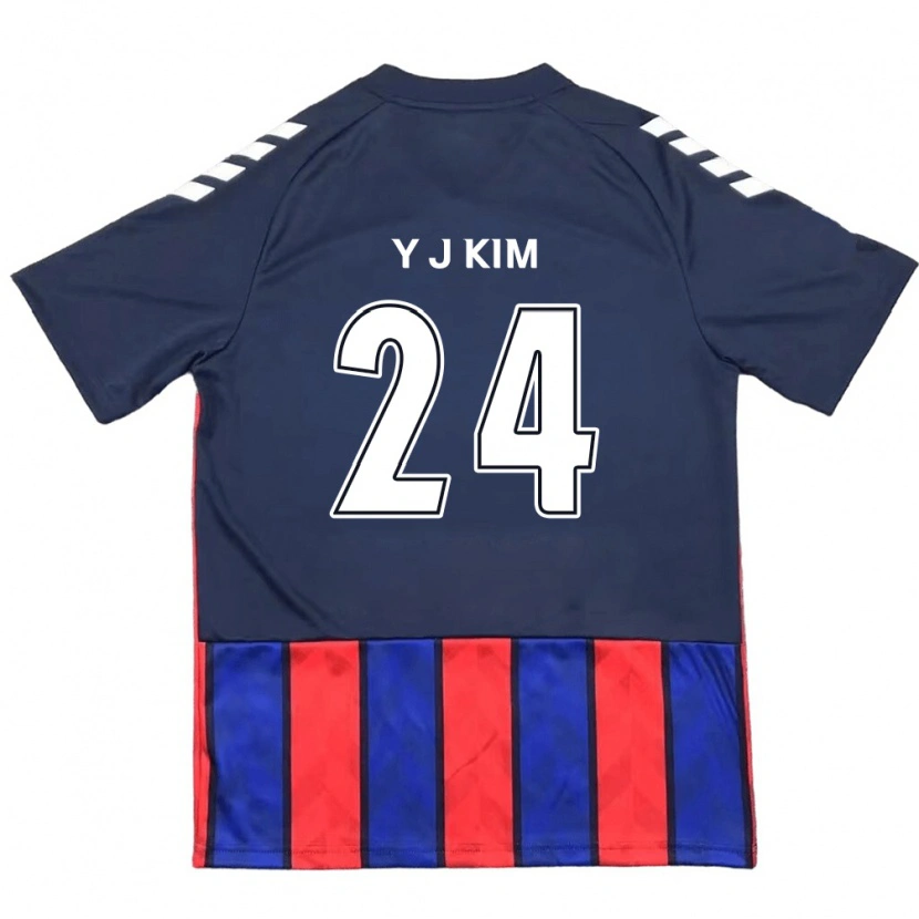 Danxen Kinder Ju-Yeop Kim #24 Königsblau Rot Heimtrikot Trikot 2025/26 T-Shirt