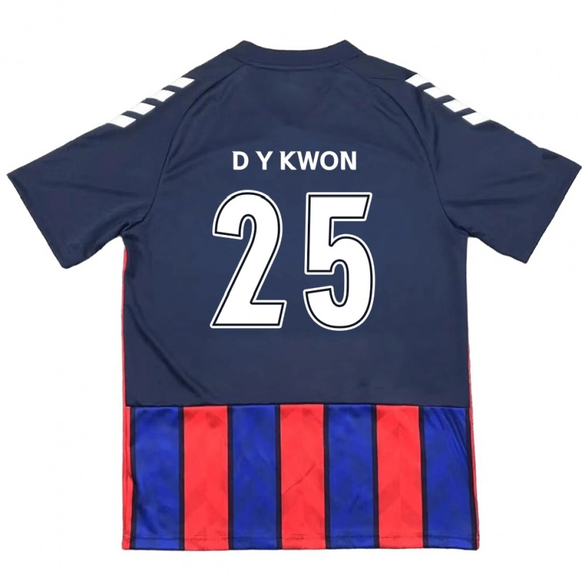 Danxen Kinder Do-Yeong Kwon #25 Königsblau Rot Heimtrikot Trikot 2025/26 T-Shirt