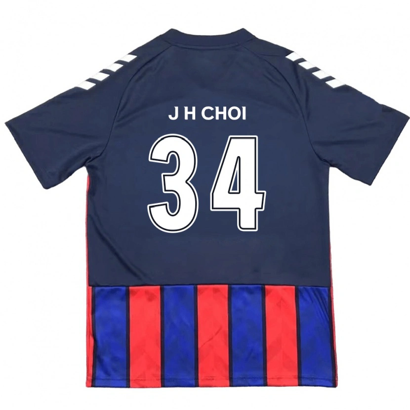 Danxen Kinder Jin-Hyeok Choi #34 Königsblau Rot Heimtrikot Trikot 2025/26 T-Shirt