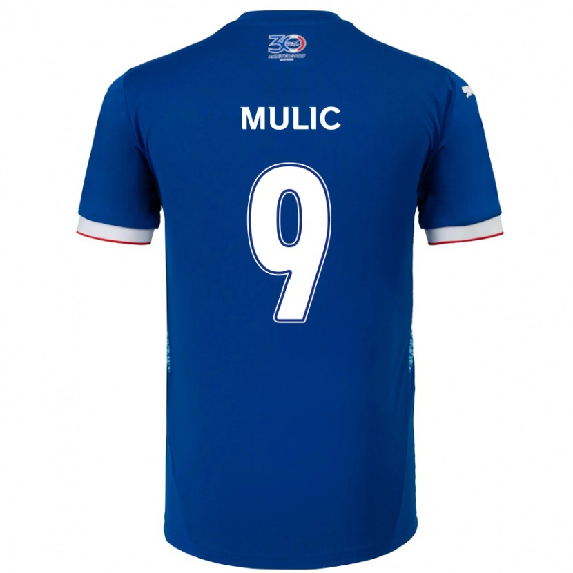 Danxen Kinder Fejsal Mulic #9 Königsblau Weiß Heimtrikot Trikot 2025/26 T-Shirt