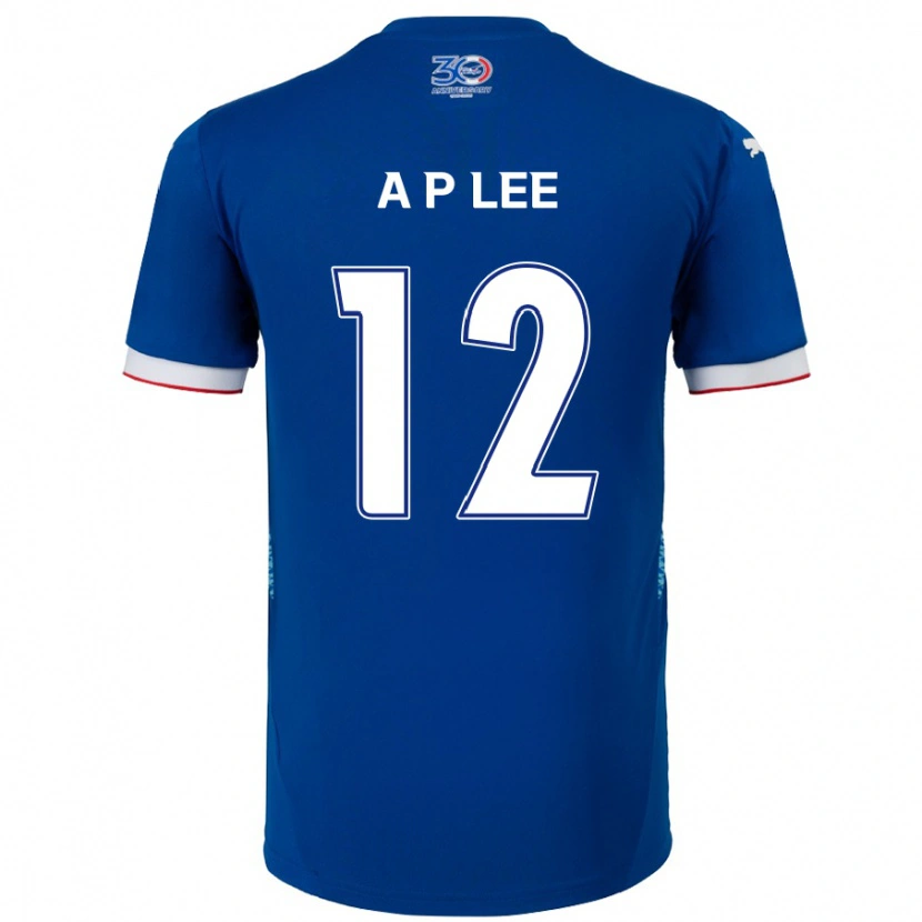 Danxen Kinder Pyeong-An Lee #12 Königsblau Weiß Heimtrikot Trikot 2025/26 T-Shirt