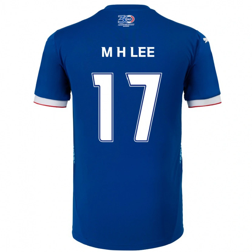Danxen Kinder Min-Hyuk Lee #17 Königsblau Weiß Heimtrikot Trikot 2025/26 T-Shirt