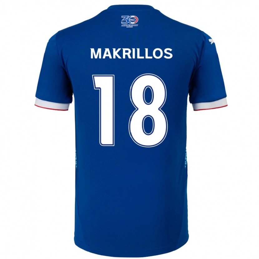 Danxen Kinder Peter Makrillos #18 Königsblau Weiß Heimtrikot Trikot 2025/26 T-Shirt
