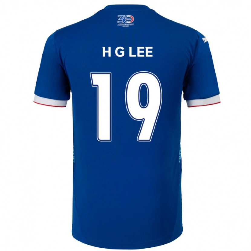 Danxen Kinder Geon-Hee Lee #19 Königsblau Weiß Heimtrikot Trikot 2025/26 T-Shirt