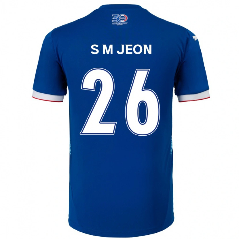 Danxen Kinder Min-Seung Jeon #26 Königsblau Weiß Heimtrikot Trikot 2025/26 T-Shirt