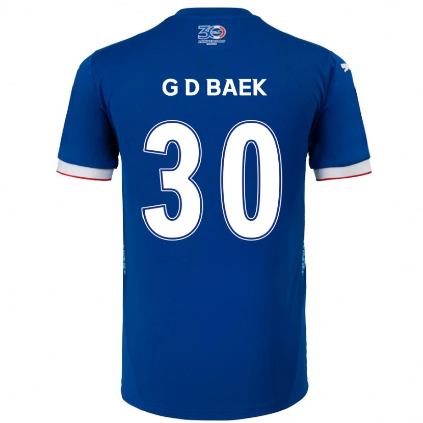 Danxen Kinder Dong-Gyu Baek #30 Königsblau Weiß Heimtrikot Trikot 2025/26 T-Shirt