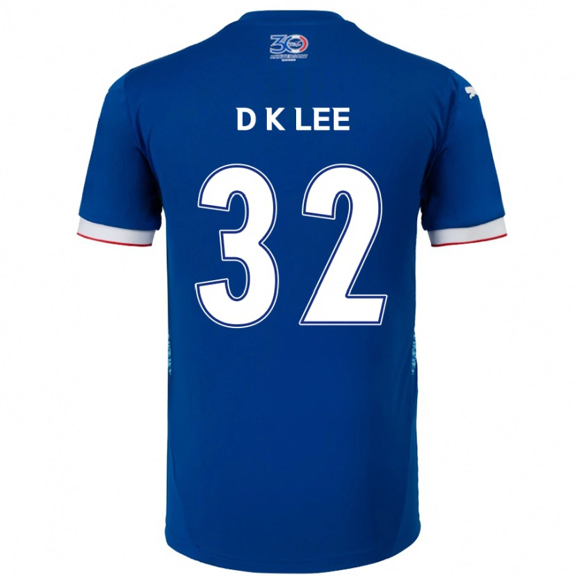Danxen Kinder Kyu-Dong Lee #32 Königsblau Weiß Heimtrikot Trikot 2025/26 T-Shirt