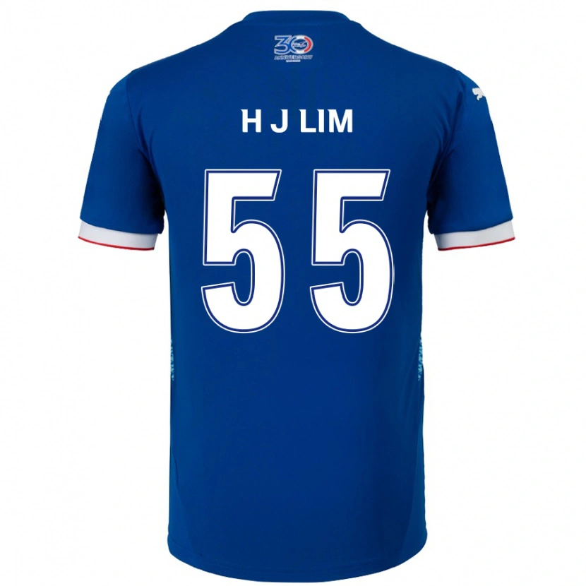 Danxen Kinder Ji-Hoon Lim #55 Königsblau Weiß Heimtrikot Trikot 2025/26 T-Shirt