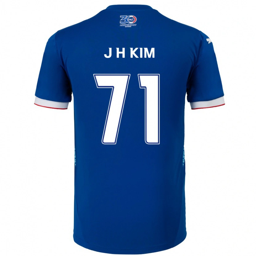 Danxen Kinder Ji-Ho Kim #71 Königsblau Weiß Heimtrikot Trikot 2025/26 T-Shirt