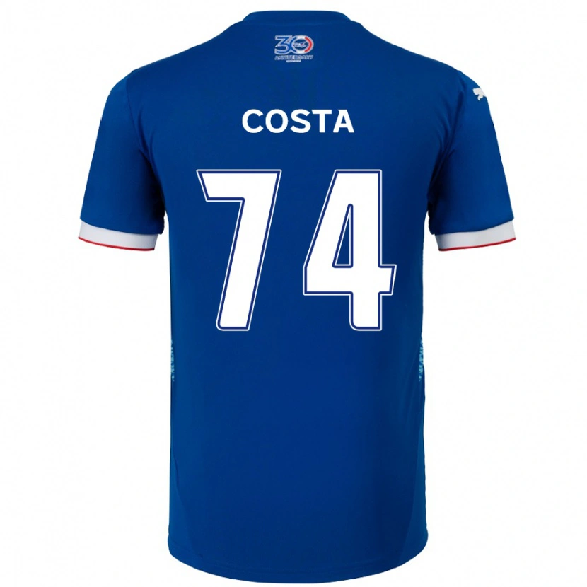 Danxen Kinder Bruno Costa #74 Königsblau Weiß Heimtrikot Trikot 2025/26 T-Shirt