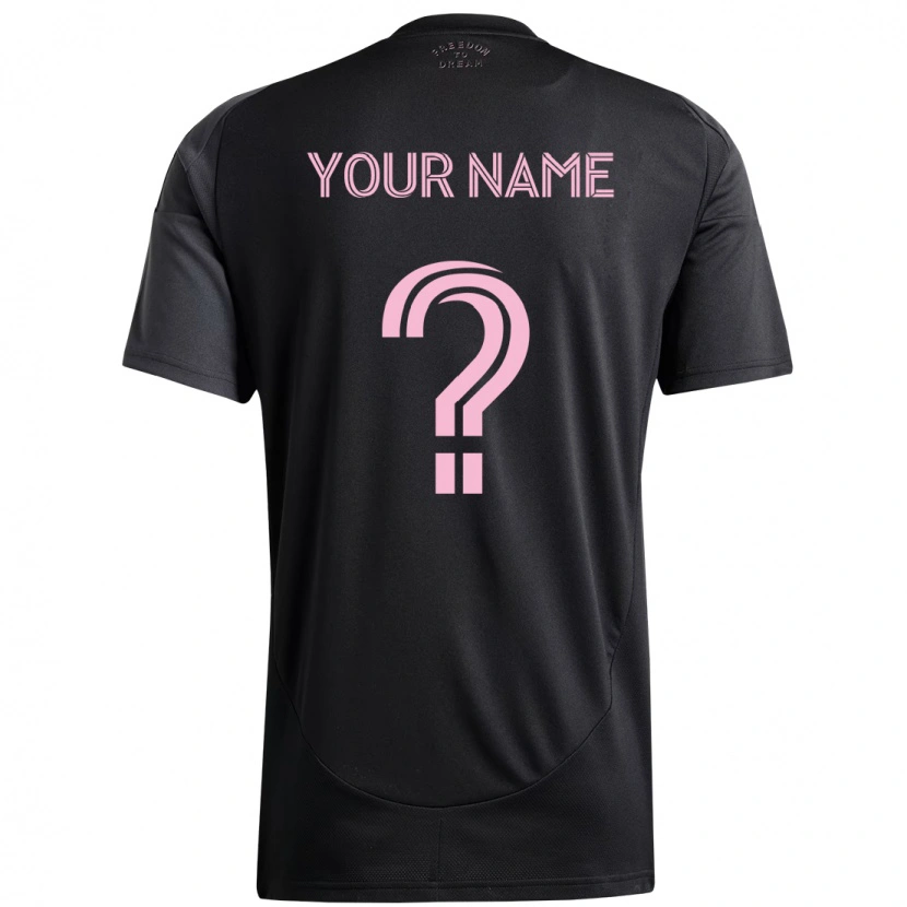 Danxen Kinder Ihren Namen #0 Schwarz Rosa Auswärtstrikot Trikot 2025/26 T-Shirt
