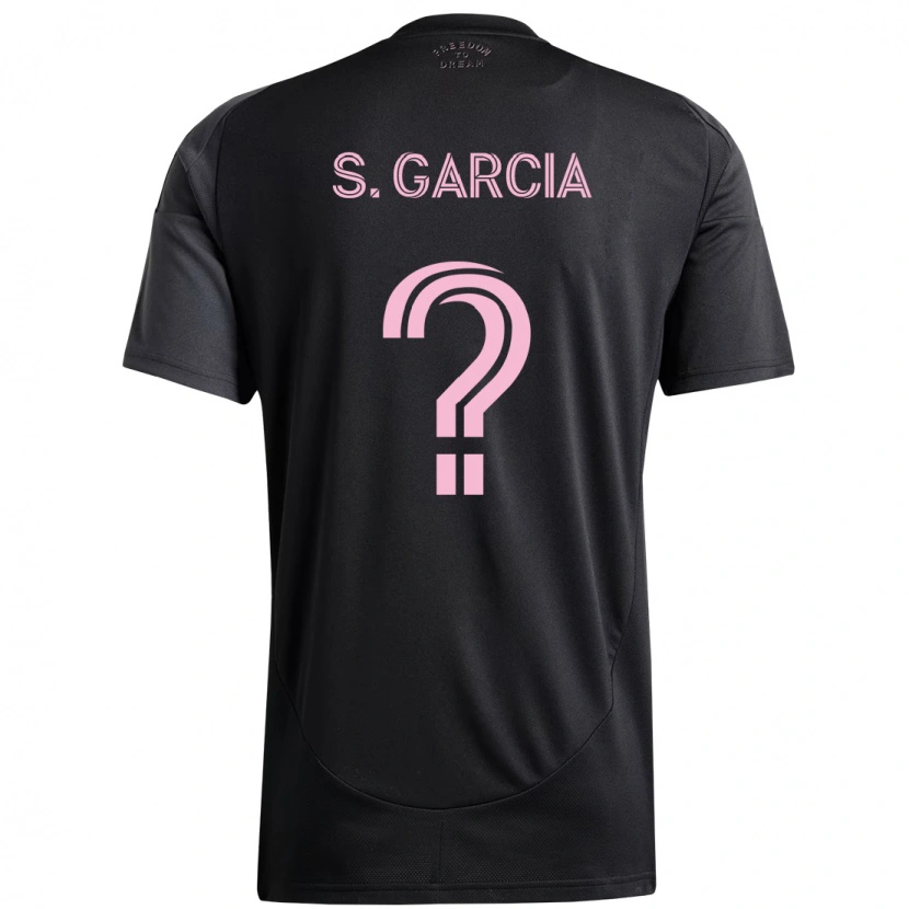 Danxen Kinder Santiago Garcia #0 Schwarz Rosa Auswärtstrikot Trikot 2025/26 T-Shirt