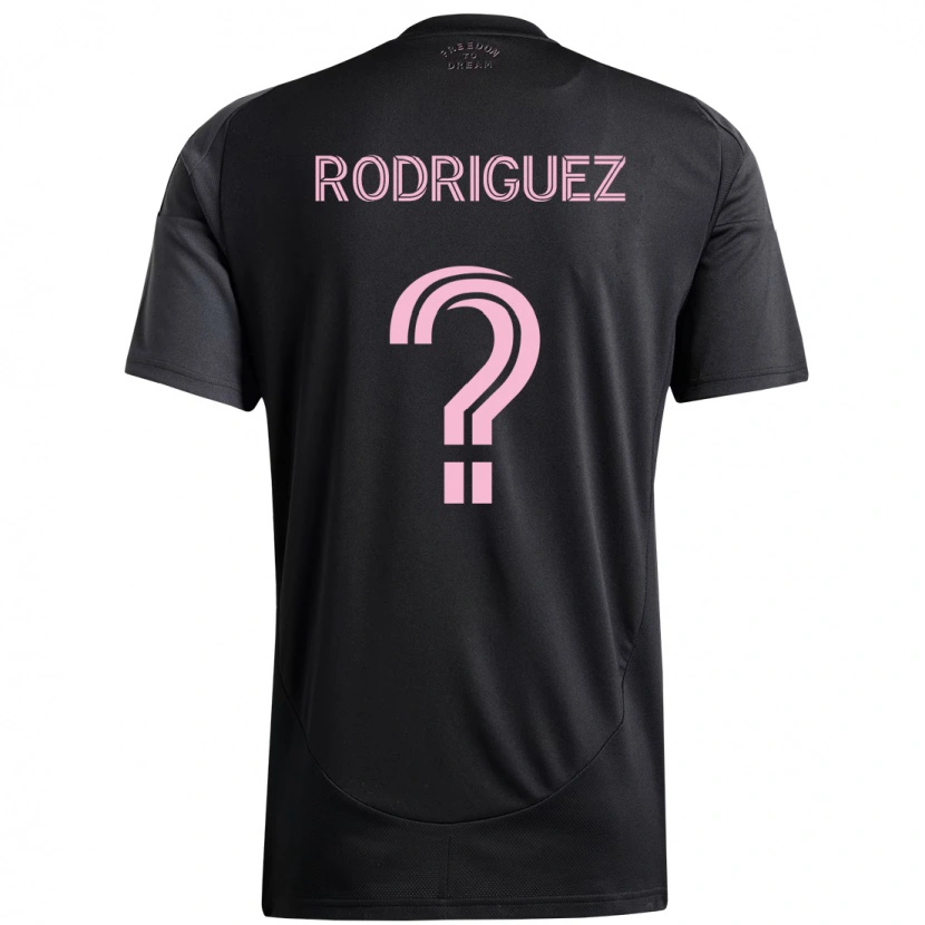 Danxen Kinder Emerson Rodríguez #0 Schwarz Rosa Auswärtstrikot Trikot 2025/26 T-Shirt