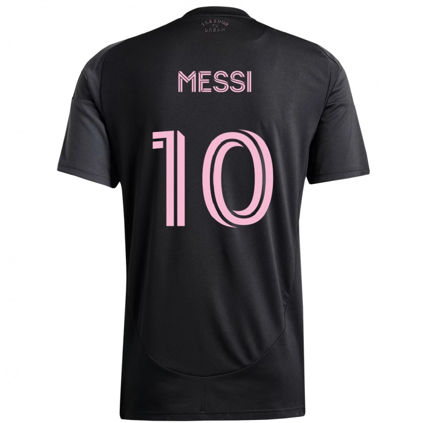 Danxen Kinder Lionel Messi #10 Schwarz Rosa Auswärtstrikot Trikot 2025/26 T-Shirt