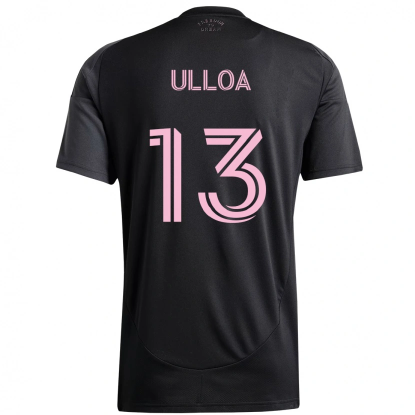 Danxen Kinder Víctor Ulloa #13 Schwarz Rosa Auswärtstrikot Trikot 2025/26 T-Shirt