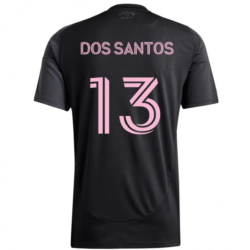 Danxen Kinder Cj Dos Santos #13 Schwarz Rosa Auswärtstrikot Trikot 2025/26 T-Shirt