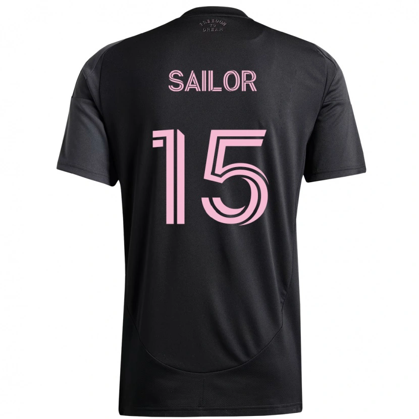 Danxen Kinder Ryan Sailor #15 Schwarz Rosa Auswärtstrikot Trikot 2025/26 T-Shirt