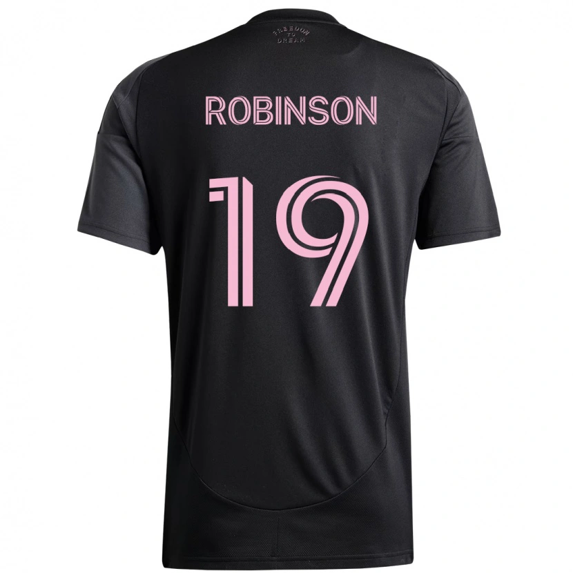 Danxen Kinder Robbie Robinson #19 Schwarz Rosa Auswärtstrikot Trikot 2025/26 T-Shirt