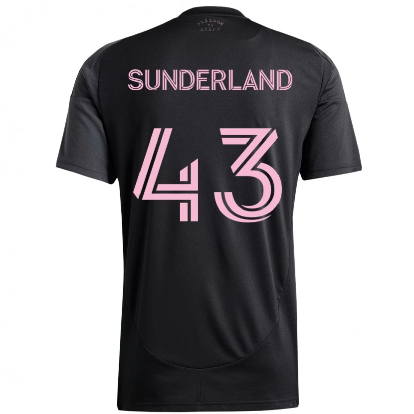 Danxen Kinder Lawson Sunderland #43 Schwarz Rosa Auswärtstrikot Trikot 2025/26 T-Shirt