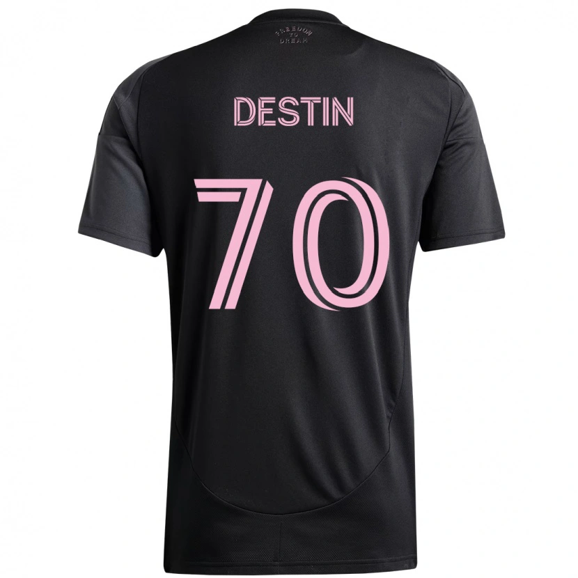 Danxen Kinder Bryan Destin #70 Schwarz Rosa Auswärtstrikot Trikot 2025/26 T-Shirt