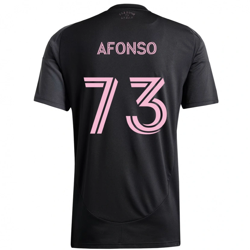 Danxen Kinder Leo Afonso #73 Schwarz Rosa Auswärtstrikot Trikot 2025/26 T-Shirt