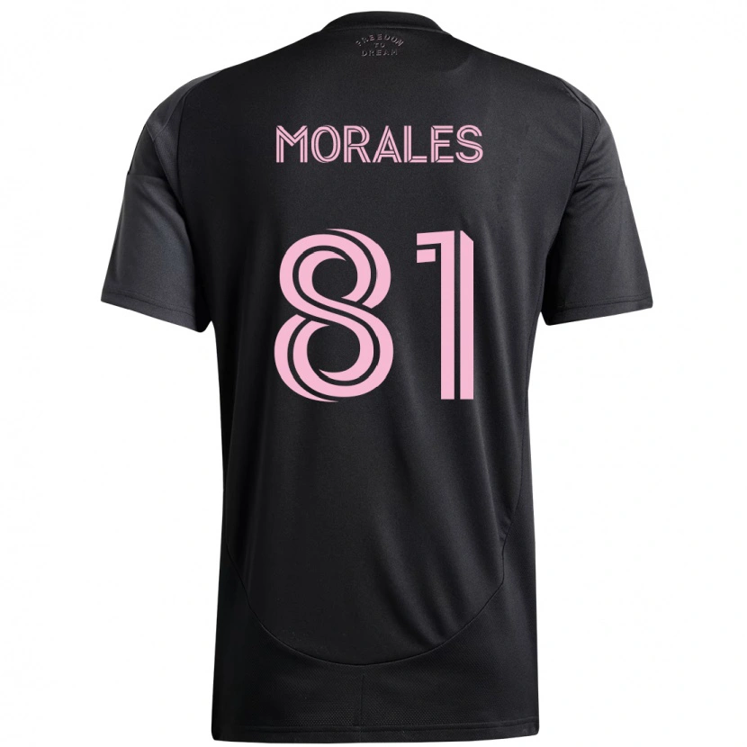 Danxen Kinder Santiago Morales #81 Schwarz Rosa Auswärtstrikot Trikot 2025/26 T-Shirt
