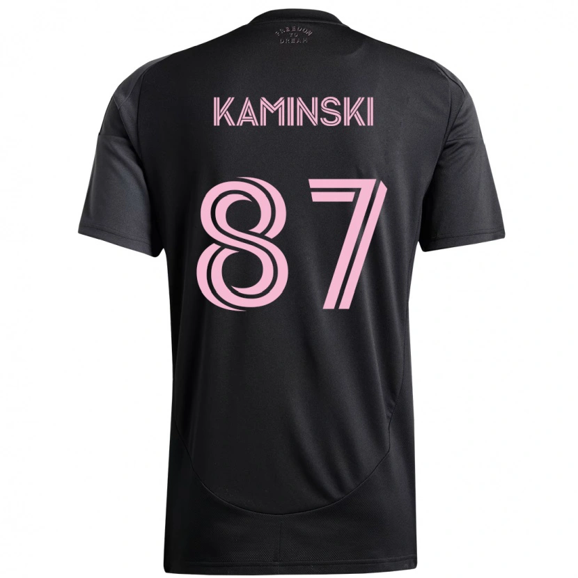 Danxen Kinder Brett Kaminski #87 Schwarz Rosa Auswärtstrikot Trikot 2025/26 T-Shirt