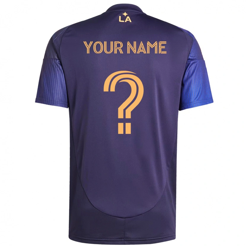 Danxen Kinder Ihren Namen #0 Lila Blau Auswärtstrikot Trikot 2025/26 T-Shirt