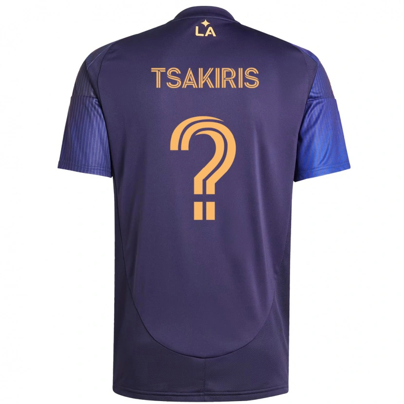 Danxen Kinder Mateo Tsakiris #0 Lila Blau Auswärtstrikot Trikot 2025/26 T-Shirt