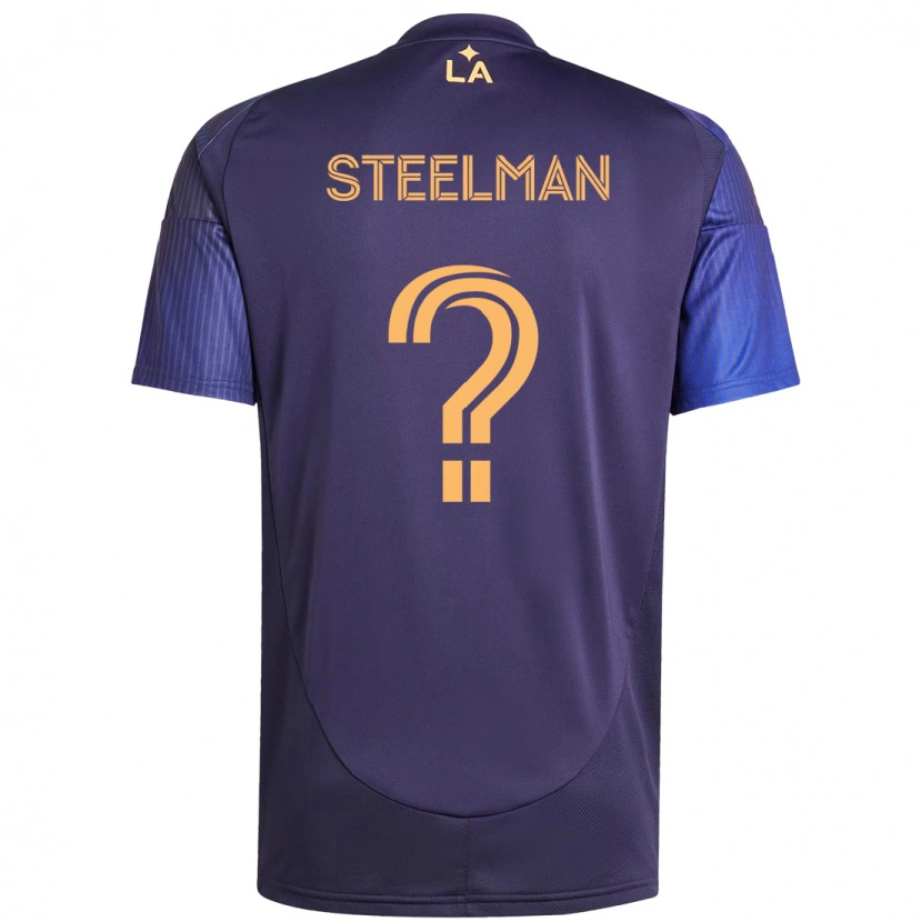 Danxen Kinder Maximus Steelman #0 Lila Blau Auswärtstrikot Trikot 2025/26 T-Shirt