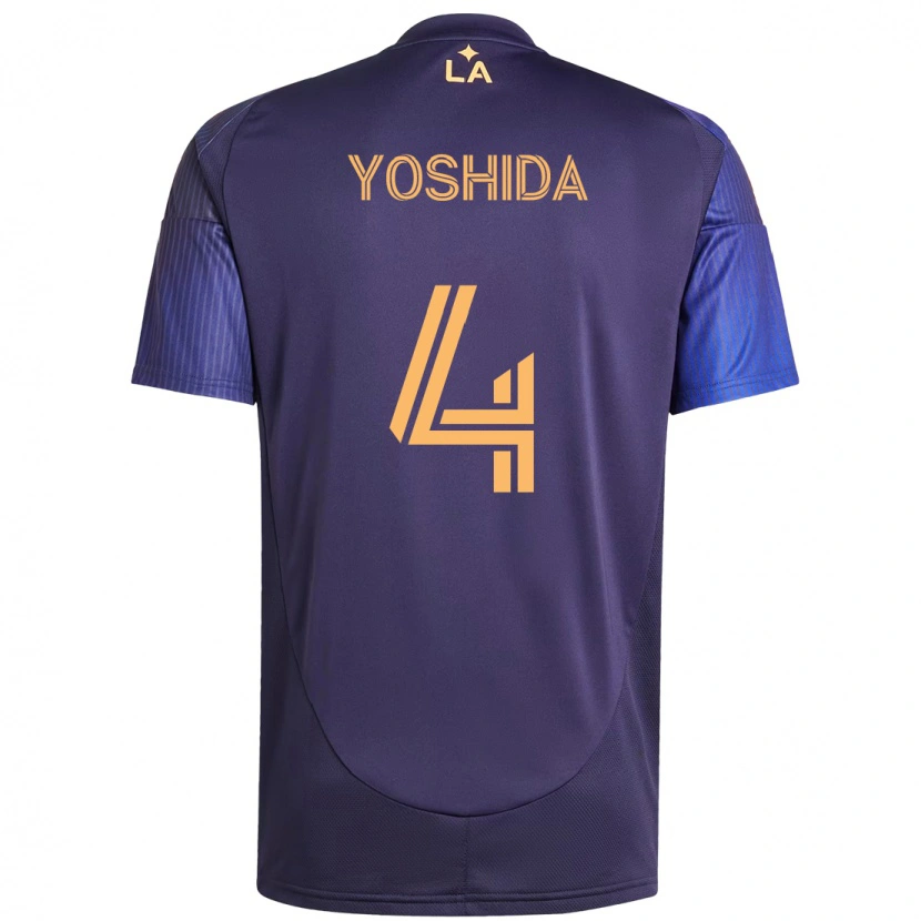 Danxen Kinder Maya Yoshida #4 Lila Blau Auswärtstrikot Trikot 2025/26 T-Shirt