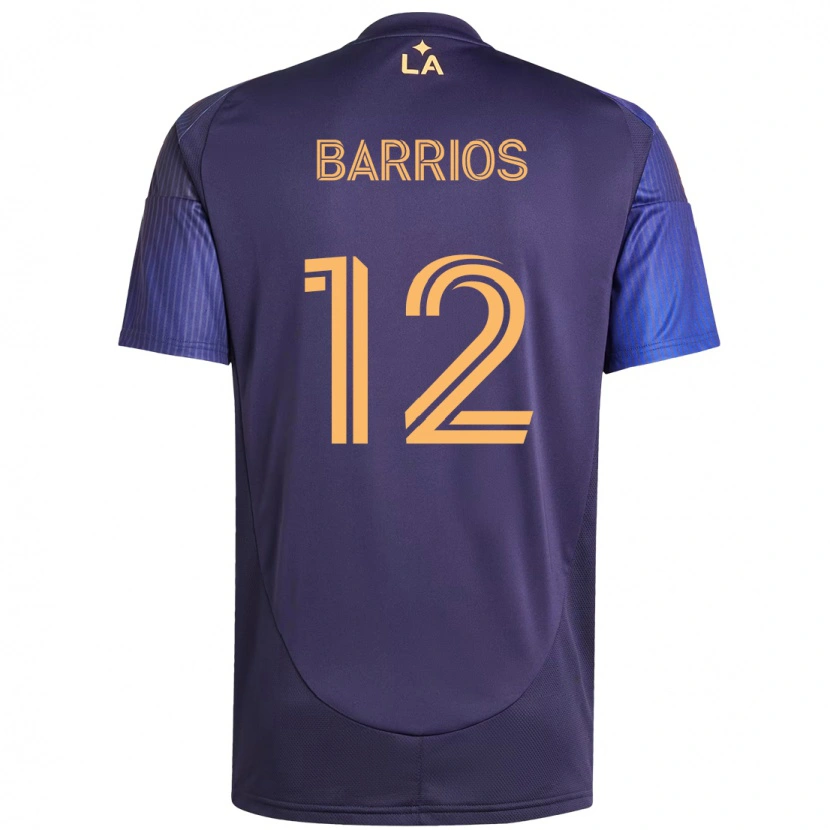Danxen Kinder Michael Barrios #12 Lila Blau Auswärtstrikot Trikot 2025/26 T-Shirt