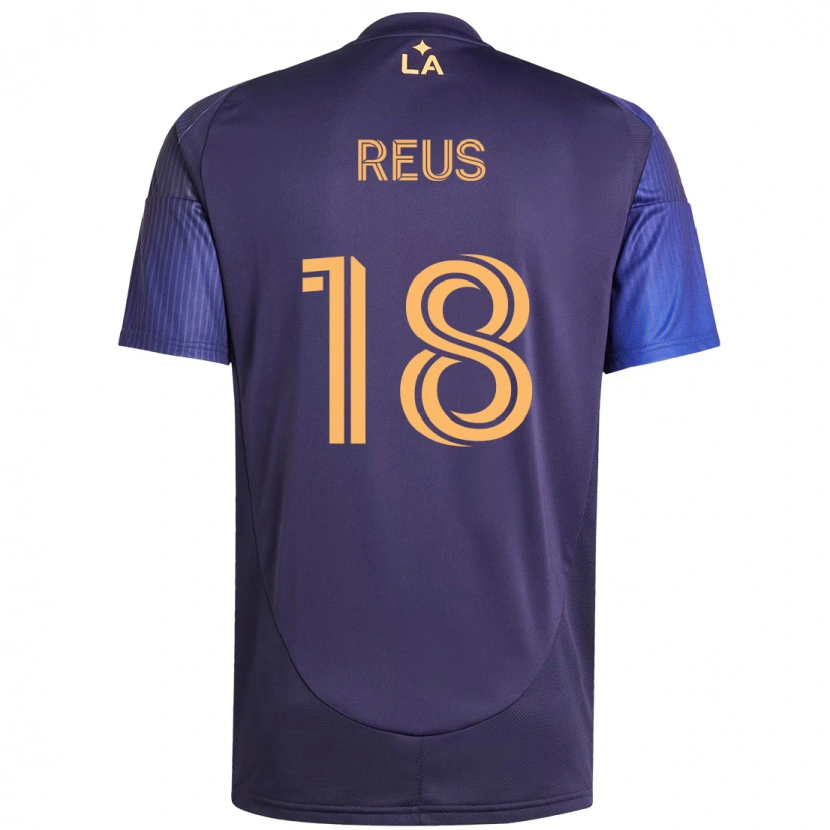 Danxen Kinder Marco Reus #18 Lila Blau Auswärtstrikot Trikot 2025/26 T-Shirt