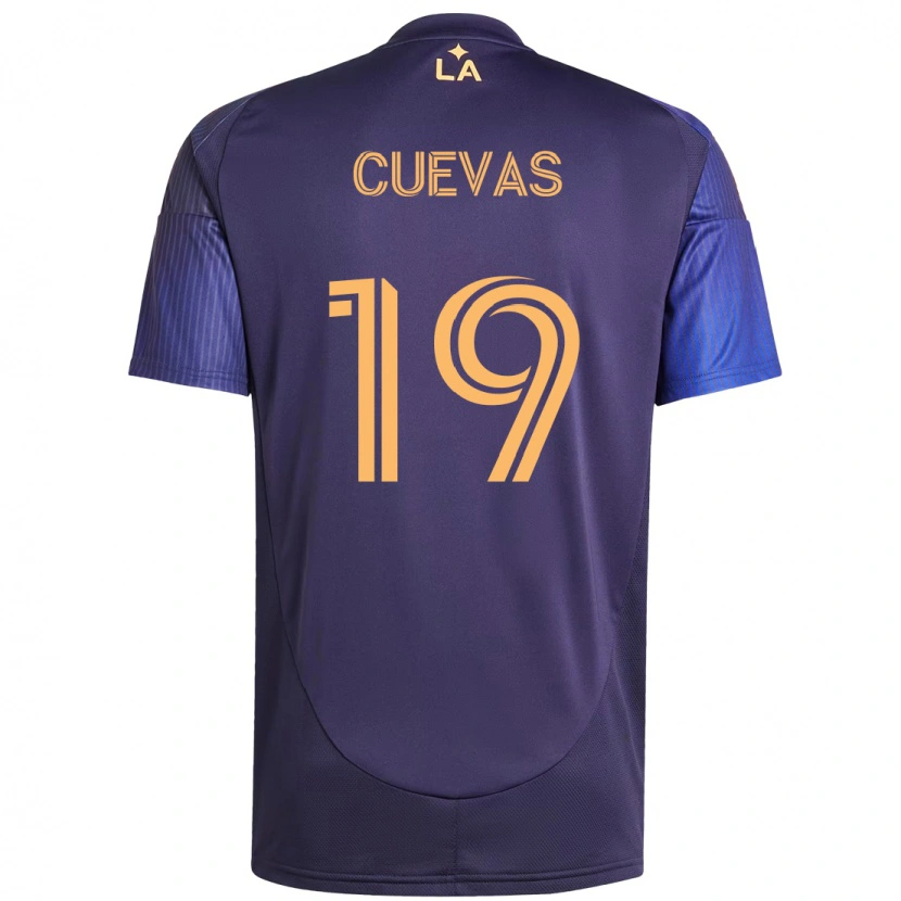 Danxen Kinder Mauricio Cuevas #19 Lila Blau Auswärtstrikot Trikot 2025/26 T-Shirt