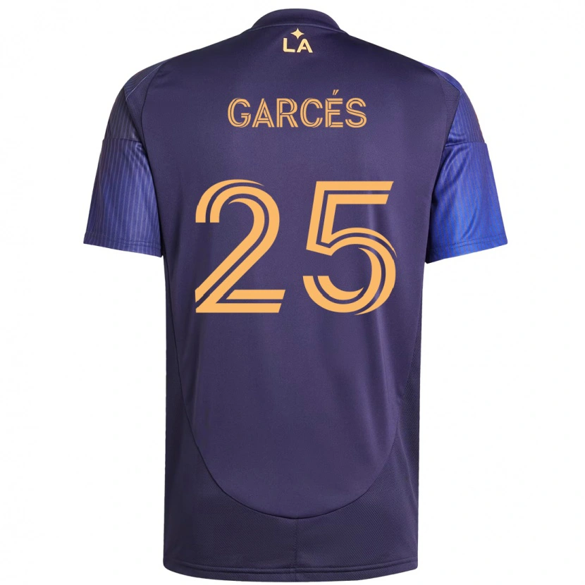 Danxen Kinder Carlos Garcés #25 Lila Blau Auswärtstrikot Trikot 2025/26 T-Shirt