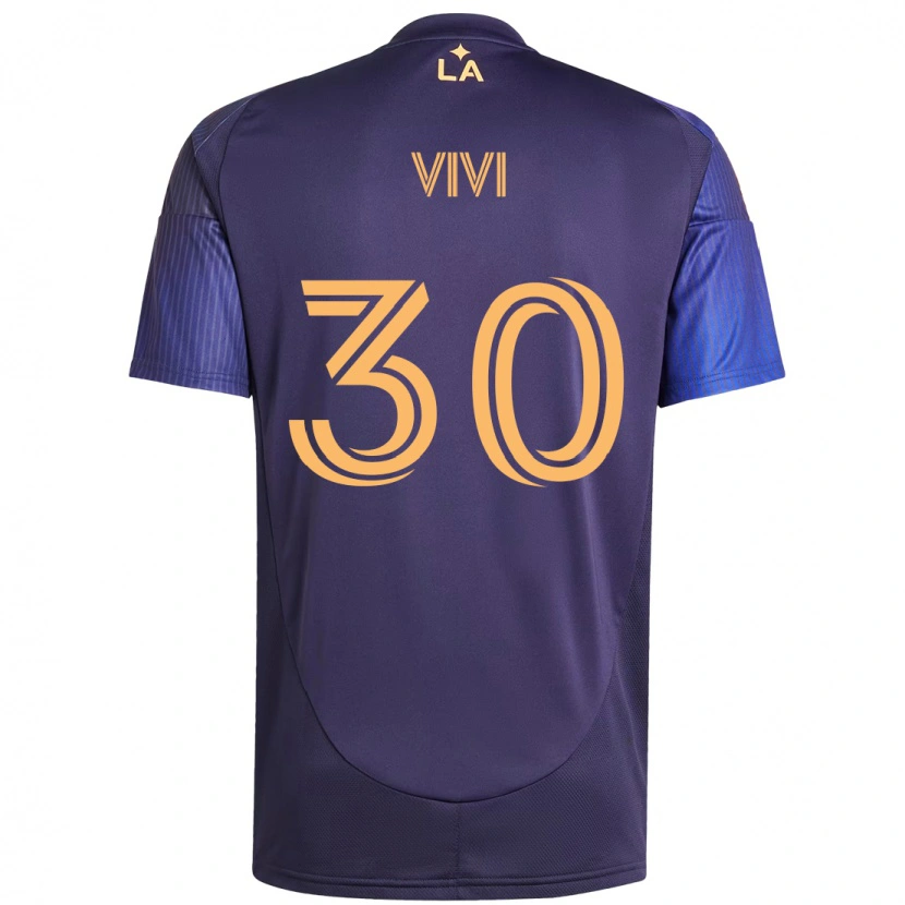 Danxen Kinder Gino Vivi #30 Lila Blau Auswärtstrikot Trikot 2025/26 T-Shirt