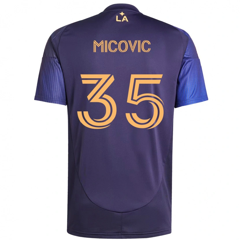 Danxen Kinder Novak Micovic #35 Lila Blau Auswärtstrikot Trikot 2025/26 T-Shirt