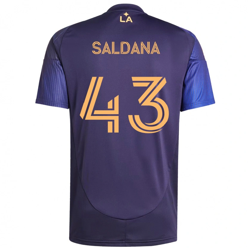 Danxen Kinder Adam Saldaña #43 Lila Blau Auswärtstrikot Trikot 2025/26 T-Shirt