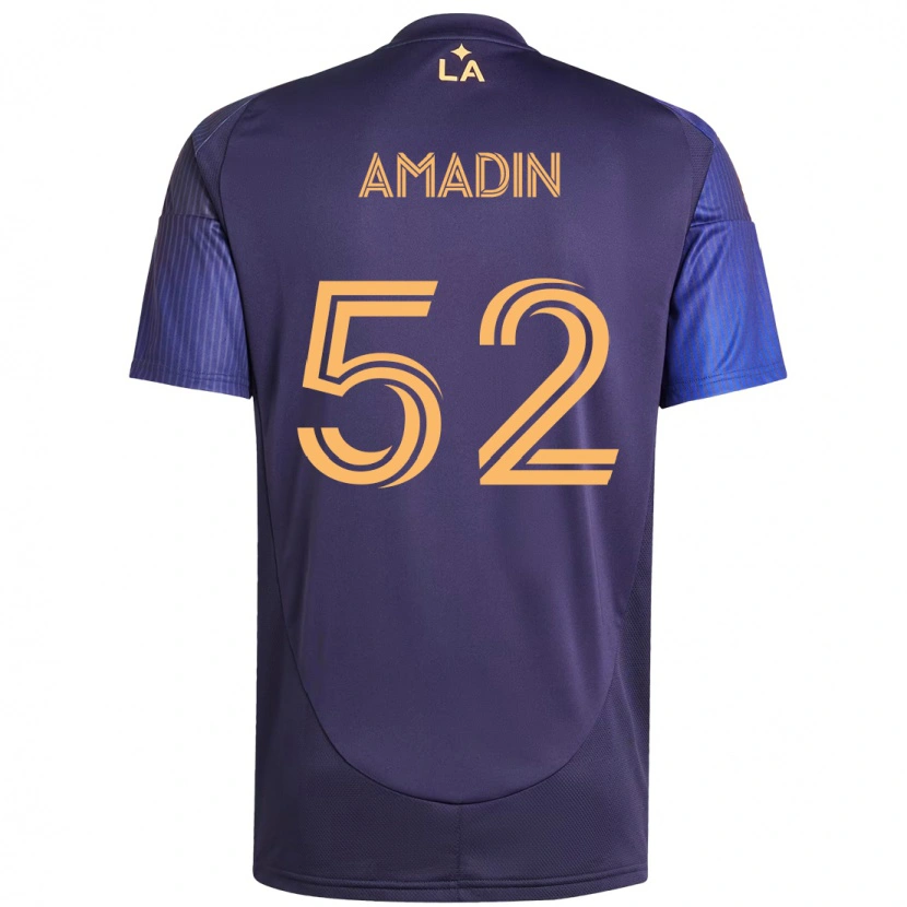 Danxen Kinder Elijah Amadin #52 Lila Blau Auswärtstrikot Trikot 2025/26 T-Shirt