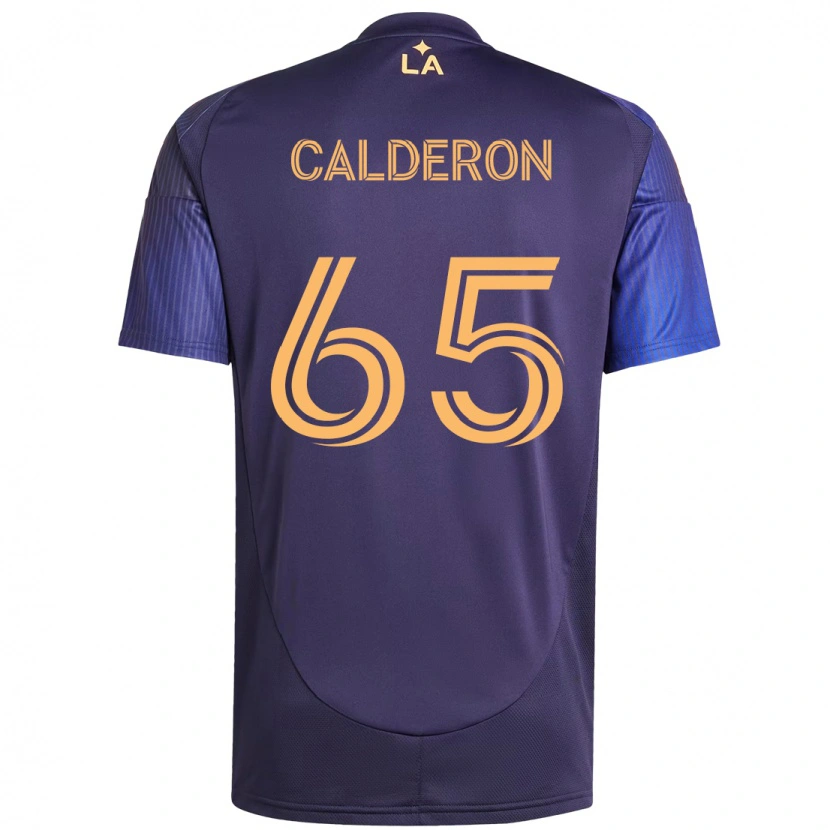 Danxen Kinder Juan Calderón #65 Lila Blau Auswärtstrikot Trikot 2025/26 T-Shirt