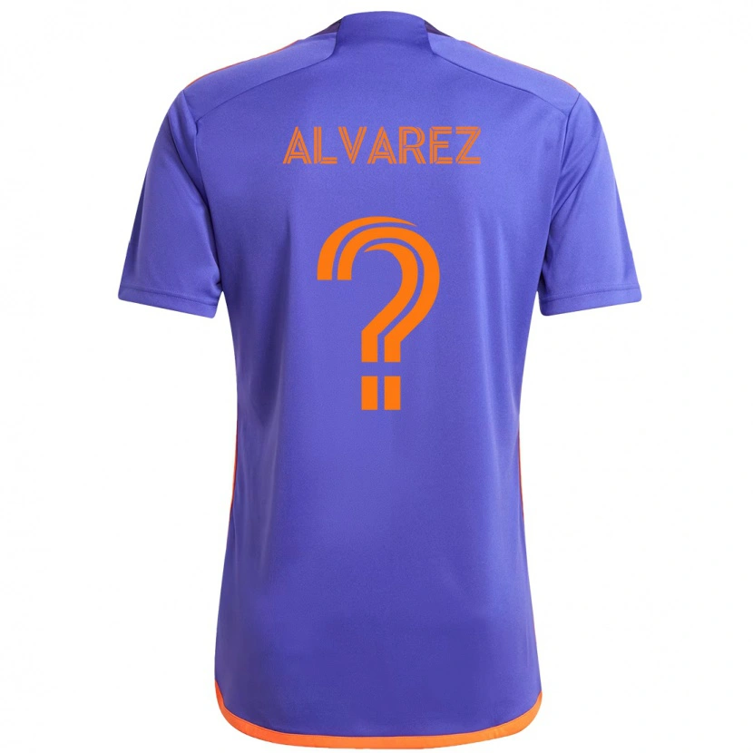 Danxen Kinder Gianmarco Alvarez #0 Lila Orange Auswärtstrikot Trikot 2025/26 T-Shirt