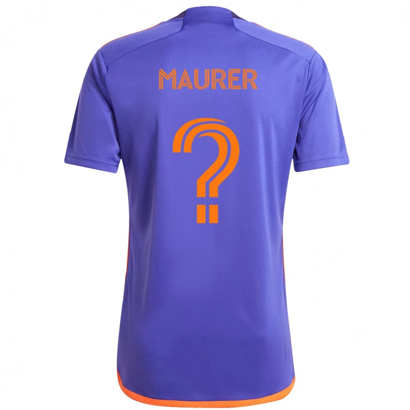 Danxen Kinder Jimmy Maurer #0 Lila Orange Auswärtstrikot Trikot 2025/26 T-Shirt