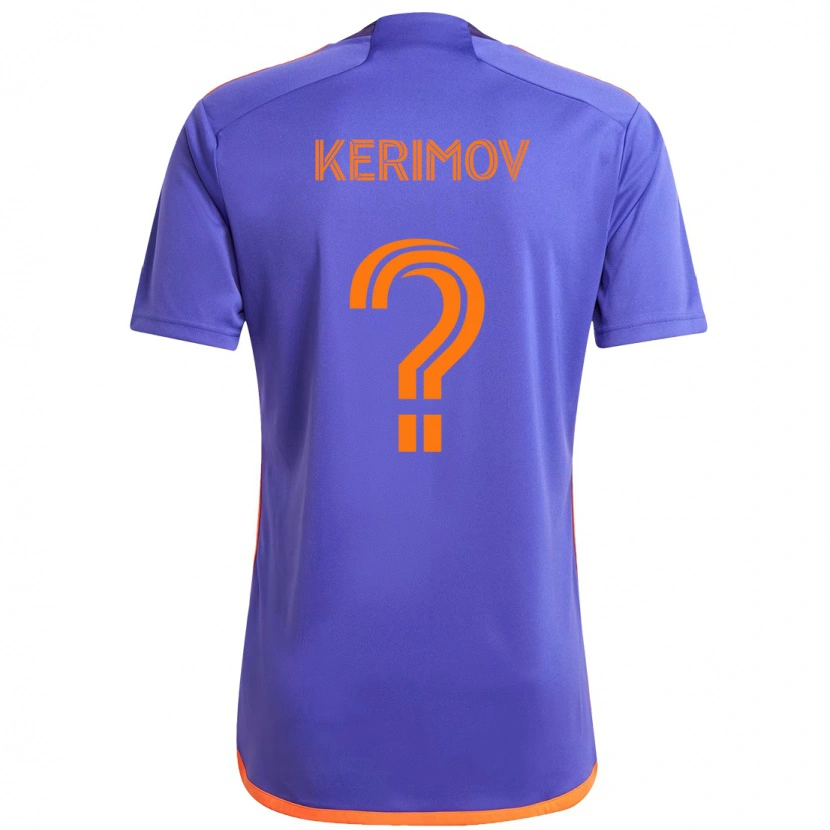 Danxen Kinder Roman Kerimov #0 Lila Orange Auswärtstrikot Trikot 2025/26 T-Shirt