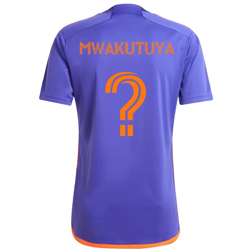 Danxen Kinder Isaac Mwakutuya #0 Lila Orange Auswärtstrikot Trikot 2025/26 T-Shirt