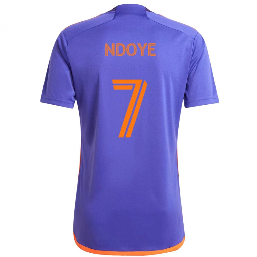 Danxen Kinder Papa Ndoye #7 Lila Orange Auswärtstrikot Trikot 2025/26 T-Shirt