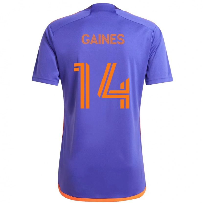 Danxen Kinder Mckinze Gaines #14 Lila Orange Auswärtstrikot Trikot 2025/26 T-Shirt