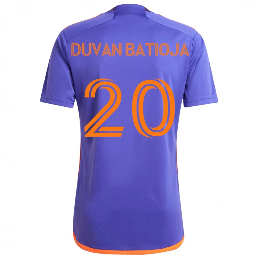 Danxen Kinder Andy Batioja #20 Lila Orange Auswärtstrikot Trikot 2025/26 T-Shirt