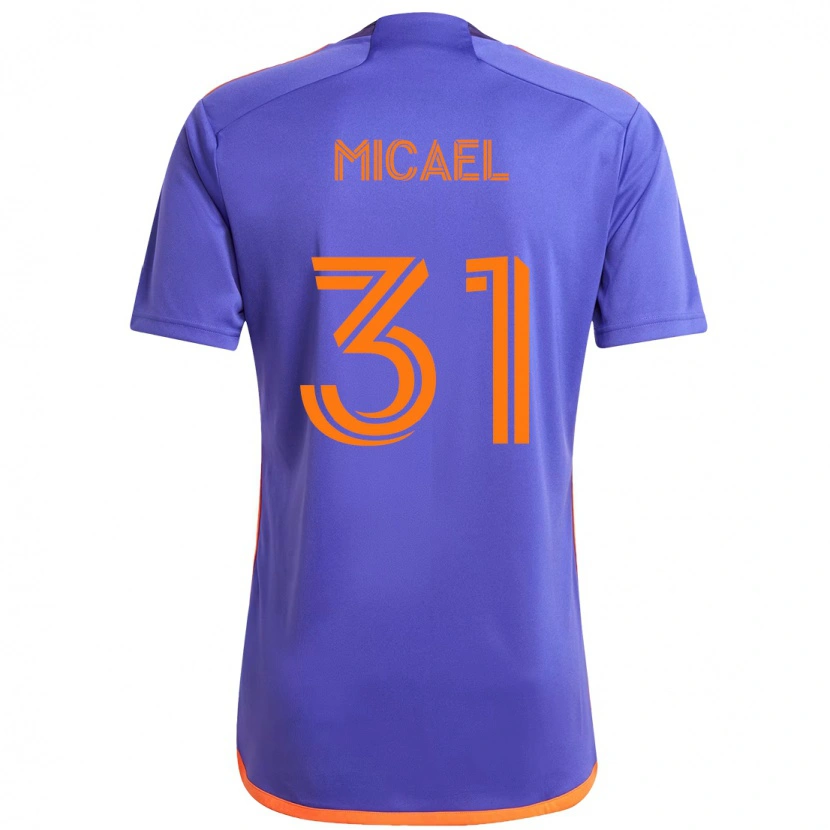Danxen Kinder Micael #31 Lila Orange Auswärtstrikot Trikot 2025/26 T-Shirt
