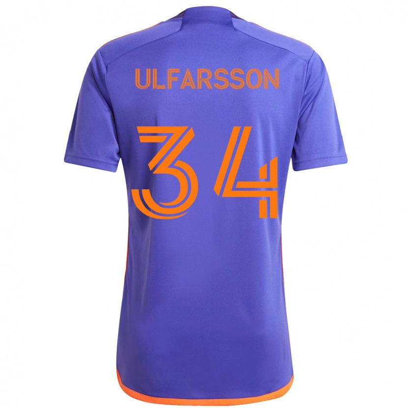 Danxen Kinder Thor Úlfarsson #34 Lila Orange Auswärtstrikot Trikot 2025/26 T-Shirt